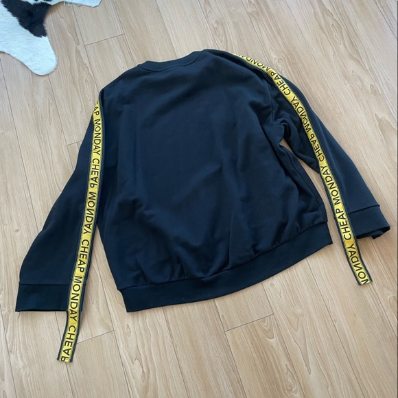 Cheap Monday Woman Sweatshirt Goal Tape Black - Picture 4 of 4